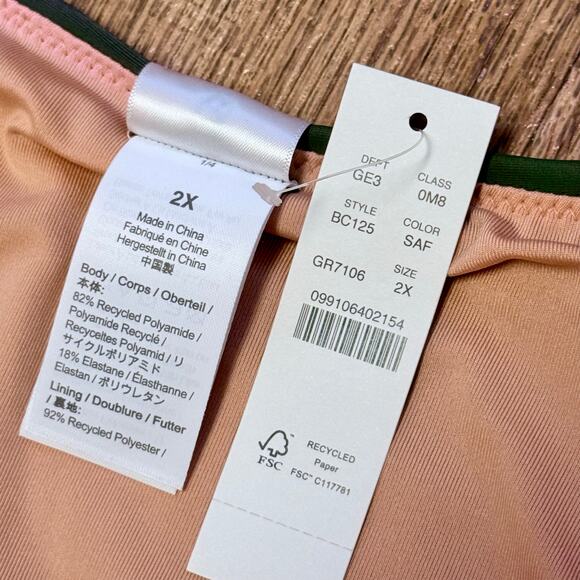 J. Crew Green Curved Waist Cheeky Bikini Bottom Size 2X - Picture 4 of 6